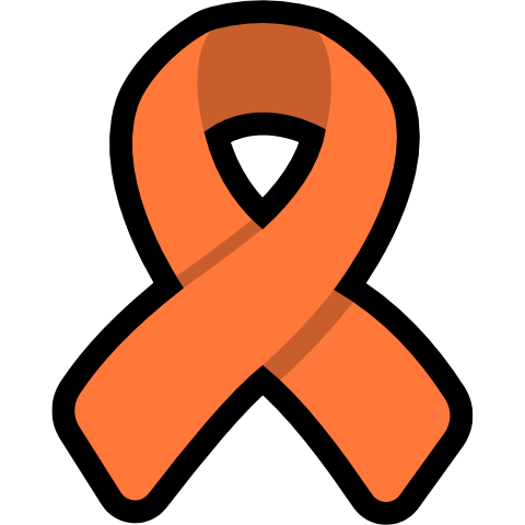 A bright orange ribbon.
